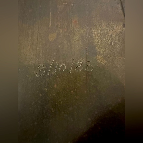 Vintage Brass Fireplace Match Long Matches Holder Wall Hanging Hearth Signed 83 - Picture 4 of 5